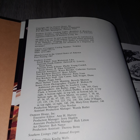 Vintage Southern Living Cookbook 1987 Annual Recipes - Picture 7 of 8